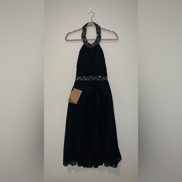 NWT Light in the Box Black Formal Dress 5 Small Halter - Picture 1 of 5